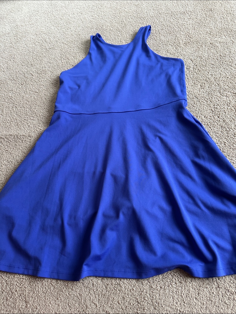 ATHLETA Conscious Athletic Dress Lazurite Blue Racerback UPF Pockets - Picture 9 of 14